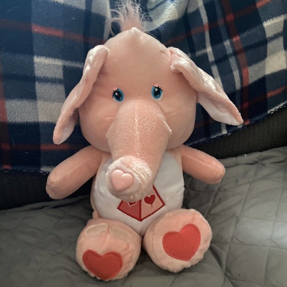 Carebear Carebear Cousins Lotsa Heart Pink Elephant Large Stuffed Plush Nanco - Picture 1 of 7